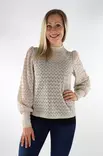 Vero Moda naisten paita Becca high neck beige - Naisten pitkähihaiset paidat - 136999 - 1