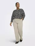 Only Carmakoma naisten pluskoon housut Goldtrash Straight beige - Naisten housut - 140199 - 3