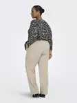 Only Carmakoma naisten pluskoon housut Goldtrash Straight beige - Naisten housut - 140199 - 2
