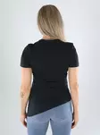 Only naisten t-paita Lise ruching musta - T-shirts för damer - 141259 - 2