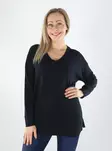 Vila naisten neule Claudie v-neck musta - Naisten neuleet - 141809 - 1