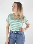 JDY naisten raidallinen t-paita Sissy O-Neck valkoinen/vihreä - Naisten T-paidat - 140439 - 1
