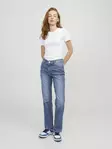 JJXX jeans med raka ben Snygga Rak MW mellanblå - Jeans för damer - 137649 - 2