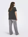 Only Carmakoma dam plus size t-shirt Life svart/vit - T-shirts för damer - 138869 - 2