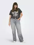 Only Carmakoma dam plus size t-shirt Life svart/vit - T-shirts för damer - 138869 - 3