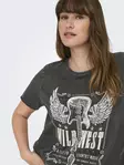 Only Carmakoma dam plus size t-shirt Life svart/vit - T-shirts för damer - 138869 - 5