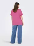 Only Carmakoma Dam Plus Size T-shirt Moster Fold Up gin fizz - T-shirts för damer - 138459 - 4