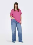 Only Carmakoma Dam Plus Size T-shirt Moster Fold Up gin fizz - T-shirts för damer - 138459 - 1