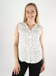 Only blommig topp för kvinnor cloud dancer/blue bella - Toppar för damer - 138479 - 1