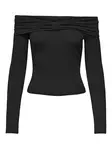 Only naisten paita Fayola Off Shoulder musta - Naisten pitkähihaiset paidat - 137659 - 3