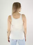 Only ribbikankainen toppi Sara Tank valkoinen - Toppar för damer - 140669 - 2