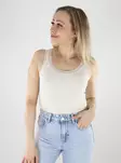 Only ribbikankainen toppi Sara Tank valkoinen - Toppar för damer - 140669 - 1