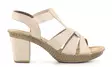 Rieker naisten korolliset sandaalit 665K3-62 beige - Rieker sandaalit - 137949 - 1