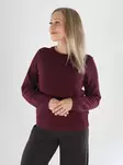 Vila naisten luomupuuvillainen neule Dalo o-neck viininpunainen - Stickat för damer - 141529 - 1