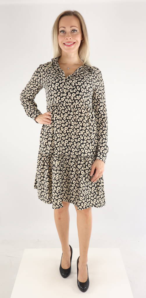 JDY naisten Mekko Piper shirt musta/tapioca - Mekot ja tunikat - 131839 - 1