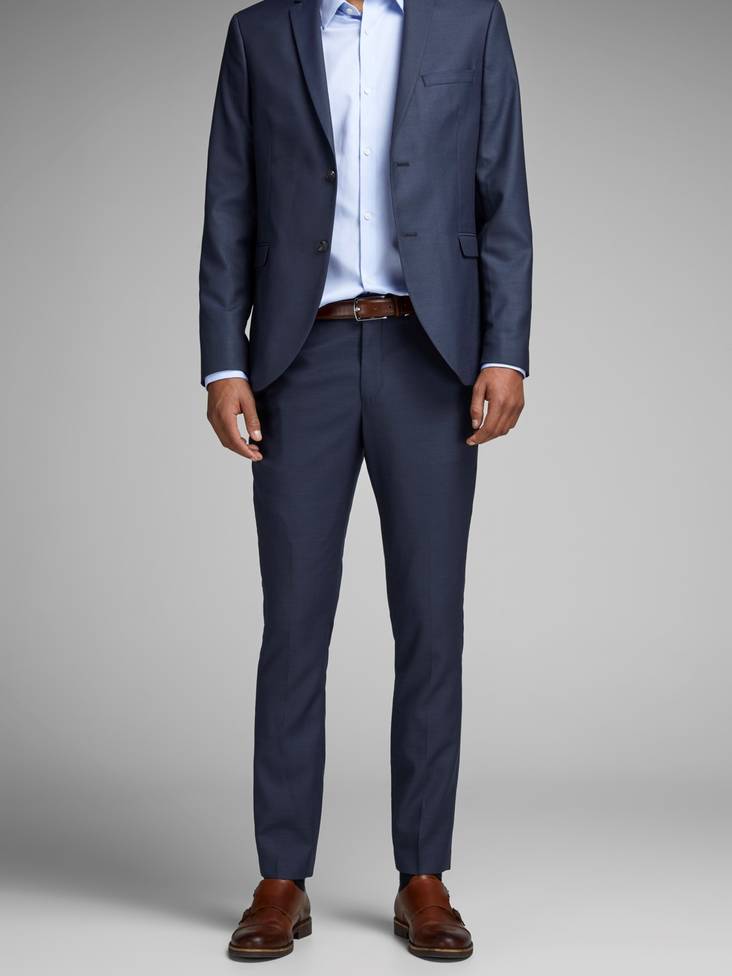 Jack & Jones joustavat puvunhousut Slim fit Solaris tumman sininen - Miesten puvut - 123409 - 1