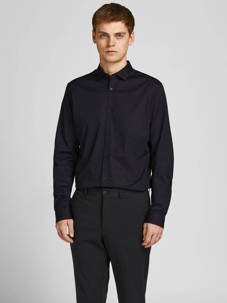 Jack&Jones miesten Slim fit Kauluspaita Blacardiff musta - Miesten kauluspaidat - 131589 - 1