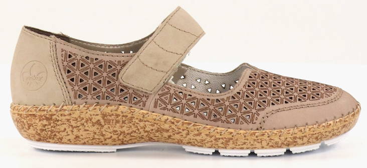 Rieker kävelykengät nahkaa 44864-60 beige - Rieker kävelykengät - 133479 - 1
