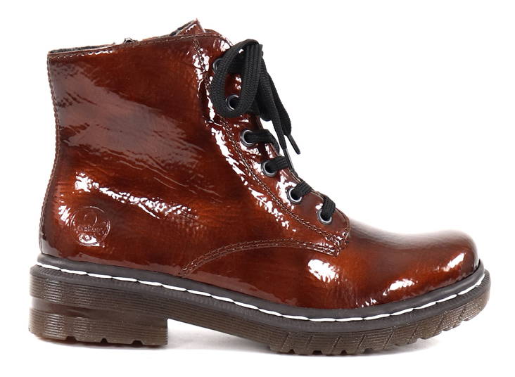 Rieker glansiga dam kängor 76240-25 brun - Rieker ankelboots - 129509 - 1