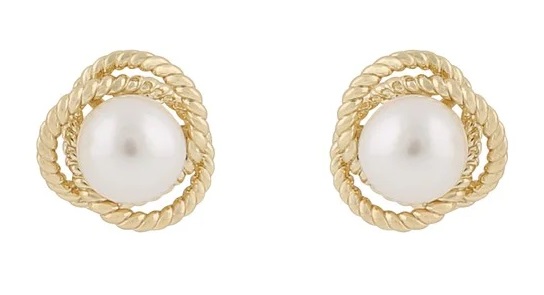 Snö of Sweden Korvakorut Lydia pearl gold/white - Korvakorut - 135309 - 1