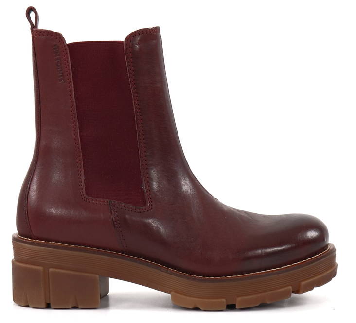 Ten Points damstövlar i läder 60304 Cecilia Dark red - Stövletter och kängor för damer - 131699 - 1