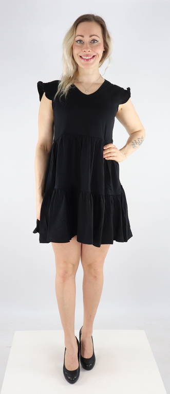 Only Mekko May capsleeves frill musta - Mekot ja tunikat - 130769 - 1