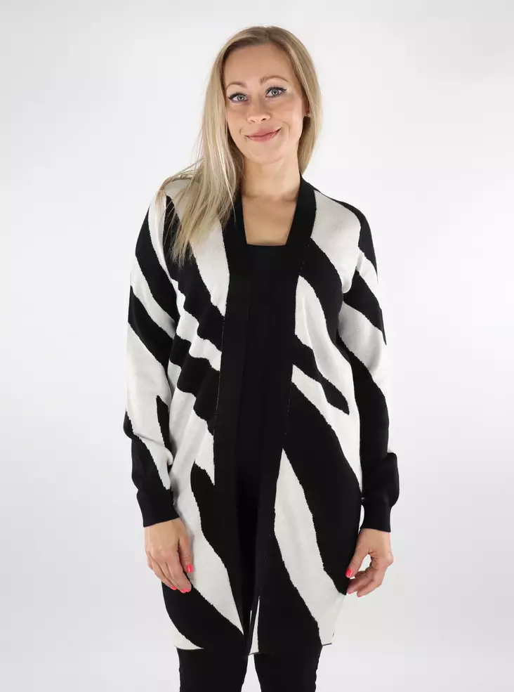Vero Moda naisten neuletakki Nancy black/birch - Naisten neuleet - 136829 - 1