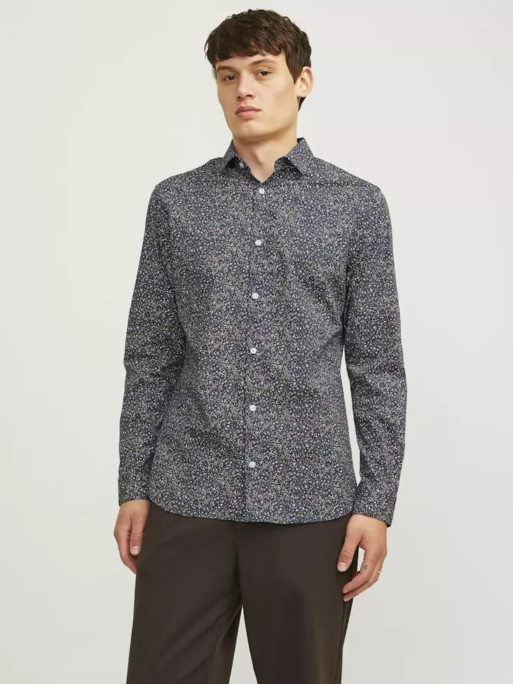 Jack&Jones elastisk skjorta för herr Blablackpool night sky - Skjortor för herrar - 136859 - 1