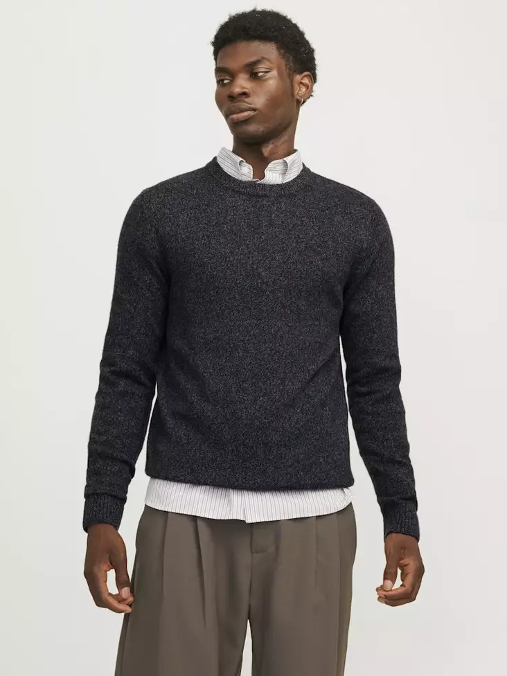Jack&Jones miesten premium-neule Clambswool musta - Miesten neuleet - 137319 - 1