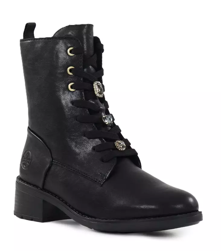Rieker damkängor med bred läst 75432-00 svart - Rieker ankelboots - 139209 - 1