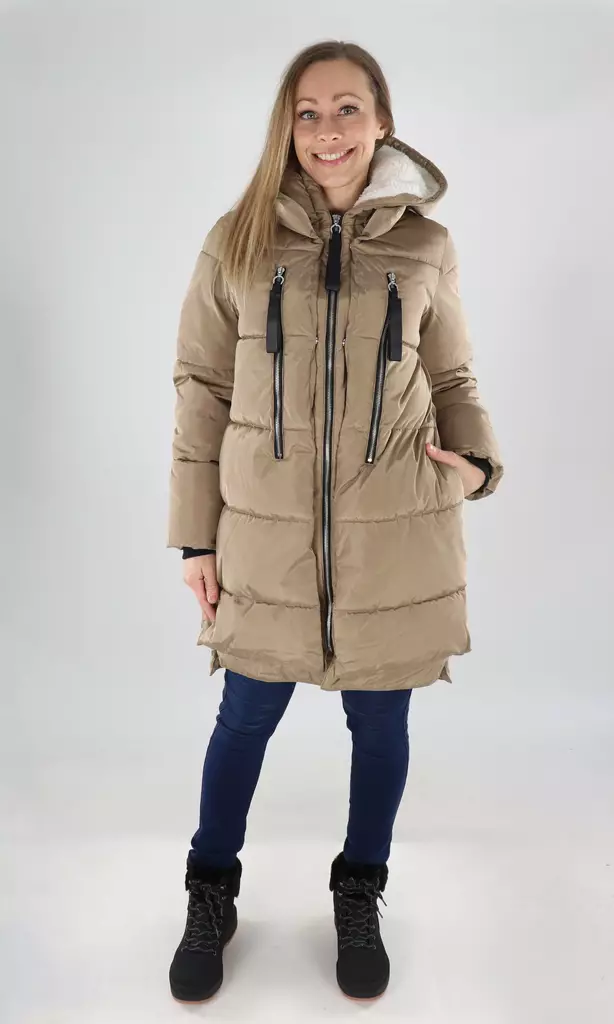 Only naisten pitkä talvitakki Nora Long beige - Naisten talvitakit - 139539 - 1