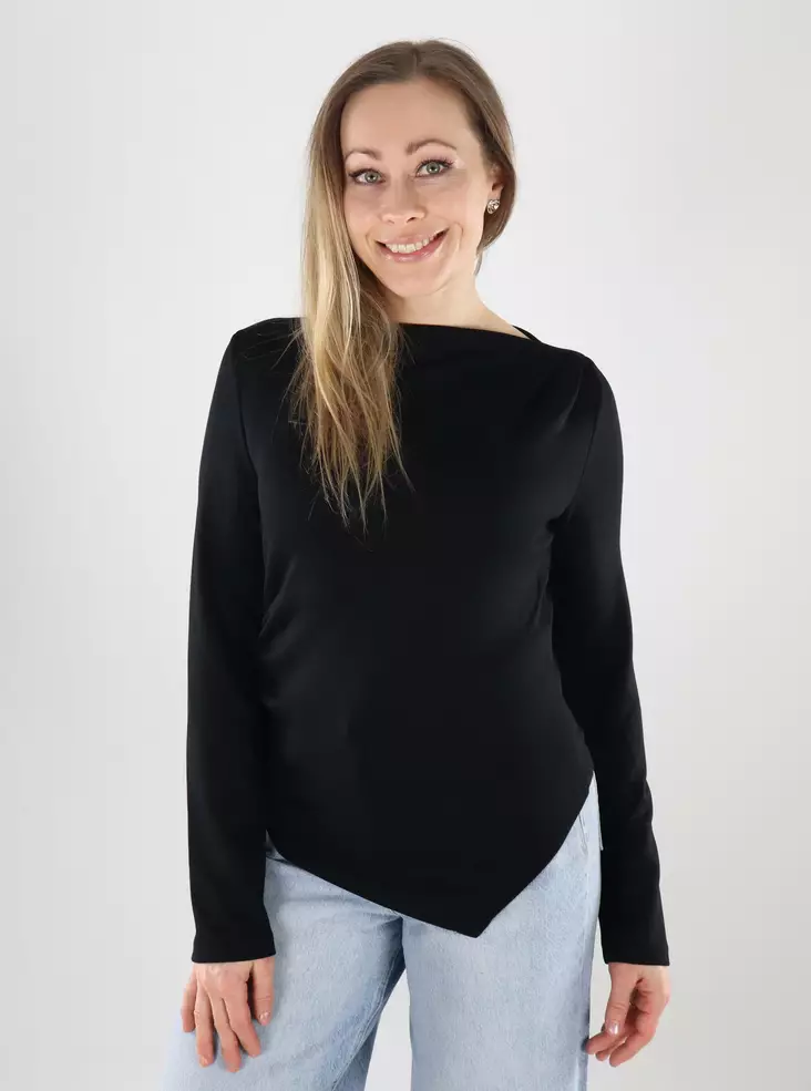 Vero Moda naisten paita Mille Boatneck musta - Naisten pitkähihaiset paidat - 140129 - 1