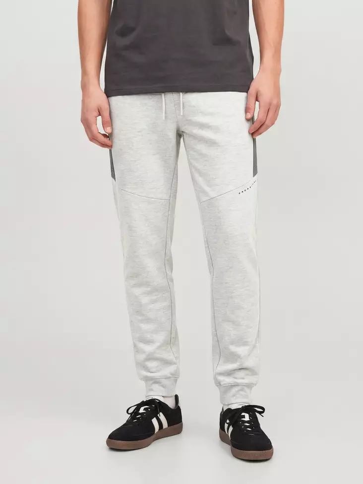 Jack&Jones mjukisbyxor JPSTGORDON BOLT TRÖJBYXOR ljusgrå melerade - Byxor för herrar - 142119 - 1
