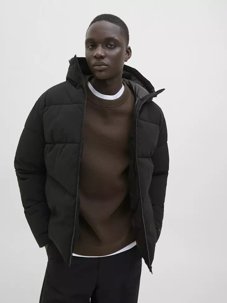 Jack&Jones Talvitakki Global puffer musta - Miesten takit - 139639 - 1