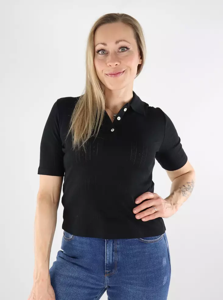 JDY dam t-shirt JDYSALSA Polo svart - T-shirts för damer - 138599 - 1