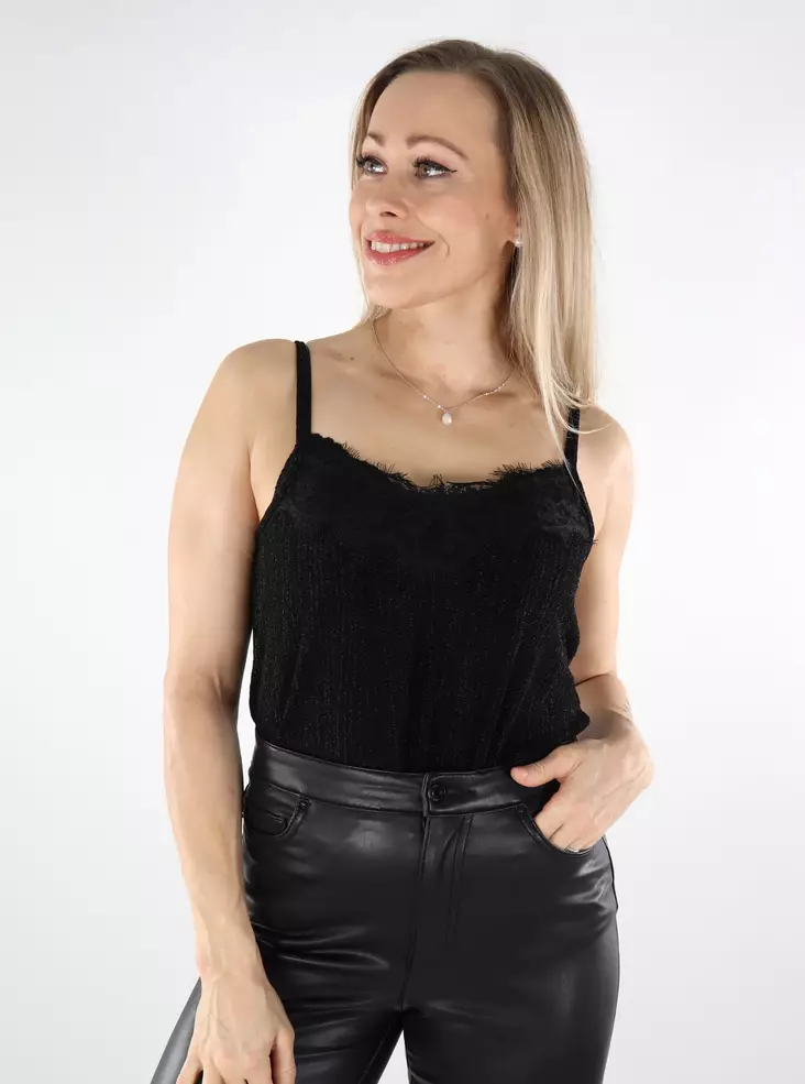 Only naisten glittertoppi New Carol musta/musta - Naisten topit - 137489 - 1