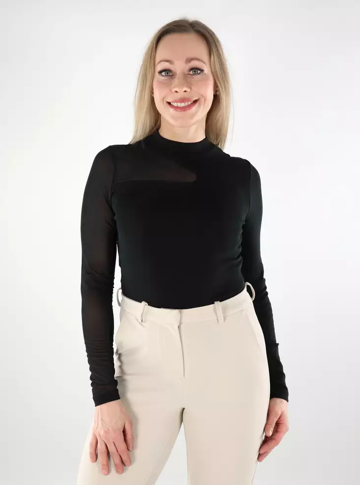 Only naisten paita Colette Mesh musta/mesh - Naisten pitkähihaiset paidat - 137579 - 1