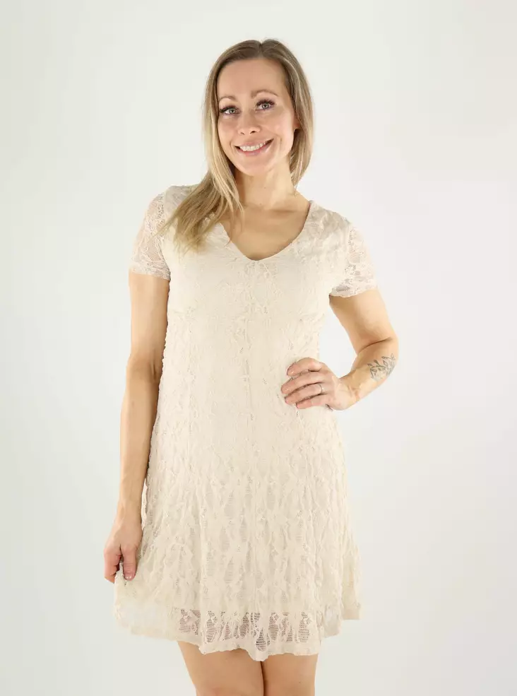 Only naisten pitsimekko Albina v-neck birch - Mekot ja tunikat - 140719 - 1