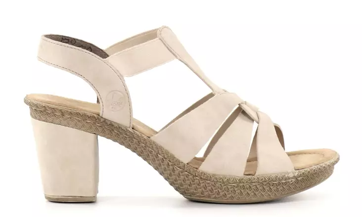 Rieker naisten korolliset sandaalit 665K3-62 beige - Rieker sandaalit - 137949 - 1