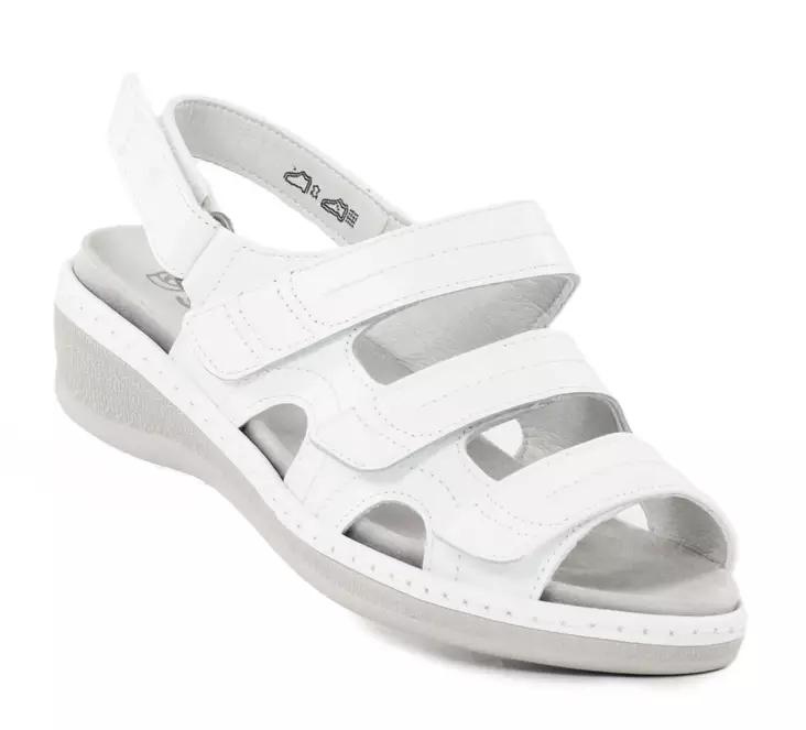 Suave sandaler i äkta läder Athens 15004T vit - Sandaler för damer - 138139 - 1
