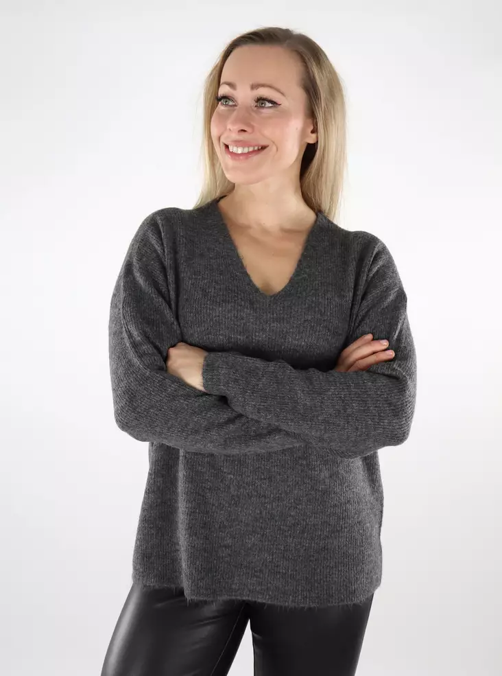 Vero Moda naisten neule Crewlefile harmaa - Naisten neuleet - 137169 - 1