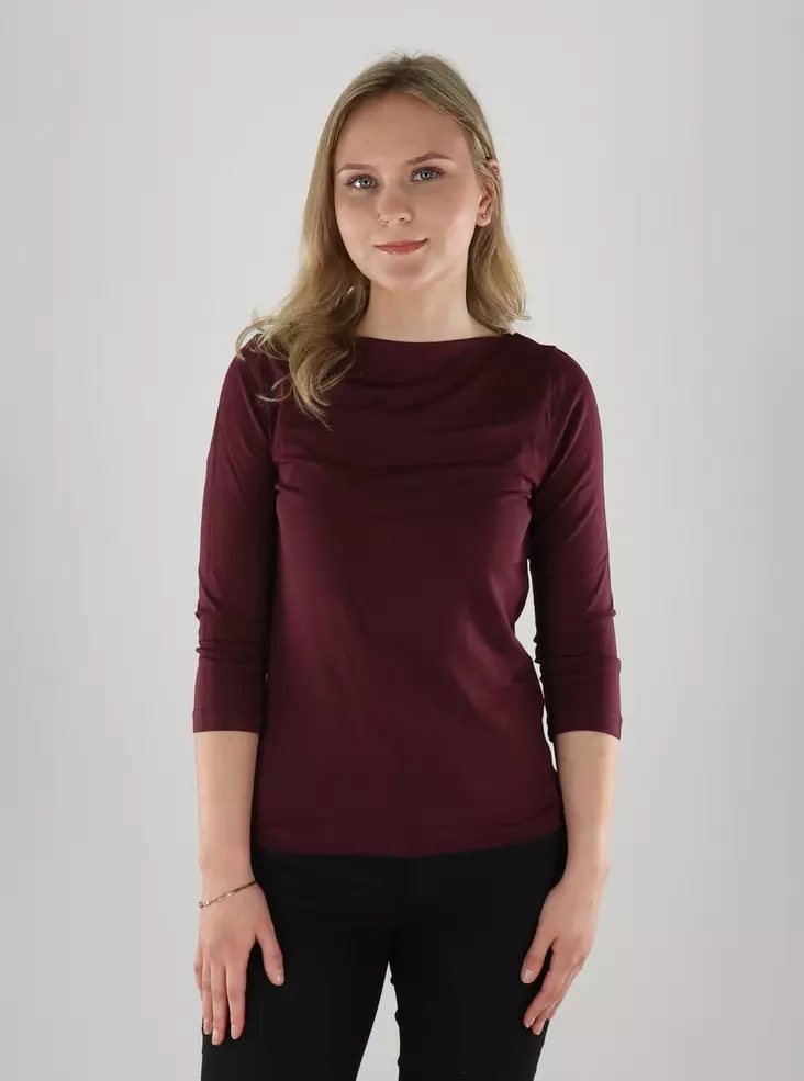 Vero Moda naisten paita Panda modal viininpunainen - Naisten pitkähihaiset paidat - 133719 - 1
